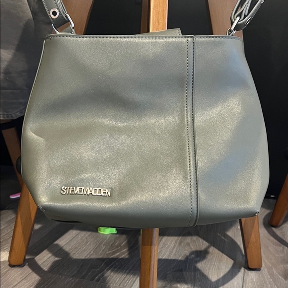 Steve Madden Handbags - Steve Madden Sage Green Faux Leather Shoulder Bag Crossbody